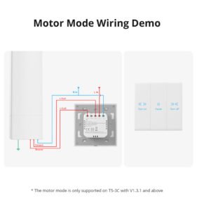 ⁦مفتاح الحائط الذكي SONOFF TX Ultimate T5-3C للستائر الكهربائية، والشيش حصيرة (Roller Shutter)، والمظلات.⁩ - الصورة ⁦4⁩