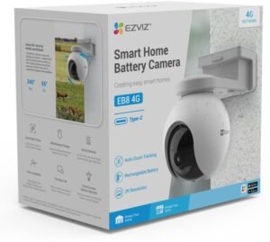 ⁦كاميرا مراقبة إيزفيز EB8 تعمل بشبكة 4G وبطارية - مع لوح طاقة شمسية⁩ - الصورة ⁦2⁩
