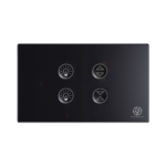 Tuya WiFi 2 gang light+ 1 curtain Black