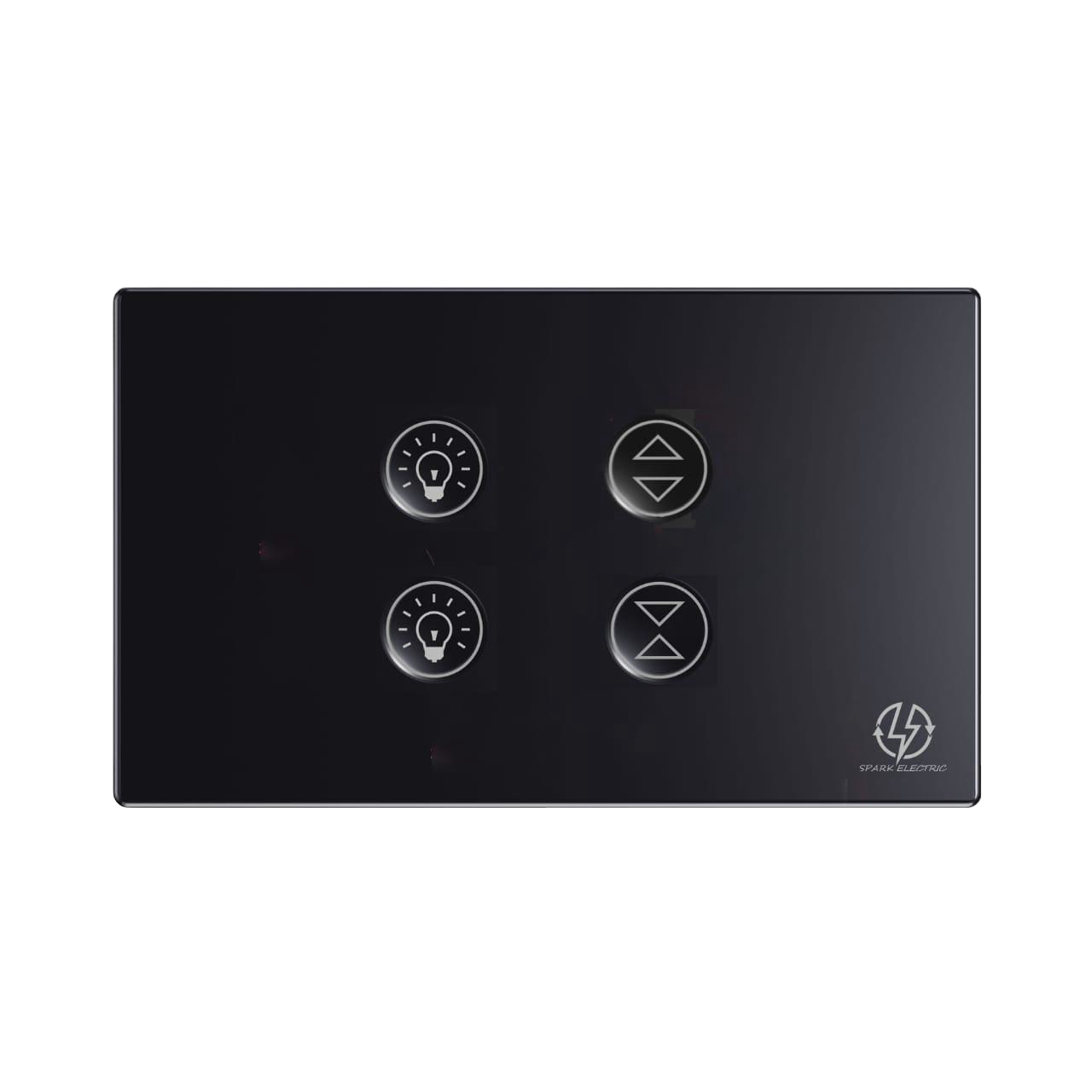 IMG-20250526-WA0022 Tuya WiFi 2 gang light+ 1 curtain Black - Image 1