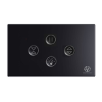 Tuya WiFi 1gang light+ 1 curtain Black