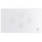 Tuya WiFi 1gang light+ 1 curtain White